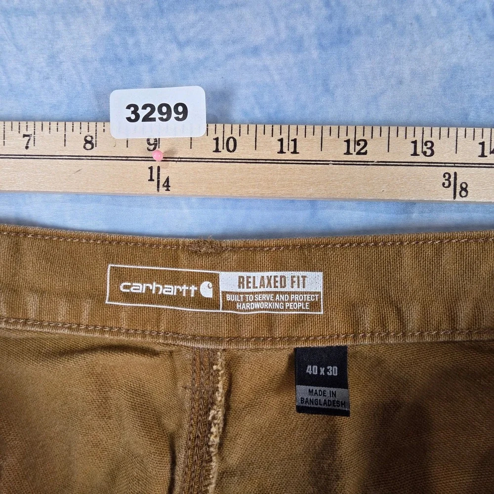 Carhartt Relaxed Fit Duck Canvas Work Pants Mens 40x30 Brown Utility Carpenter